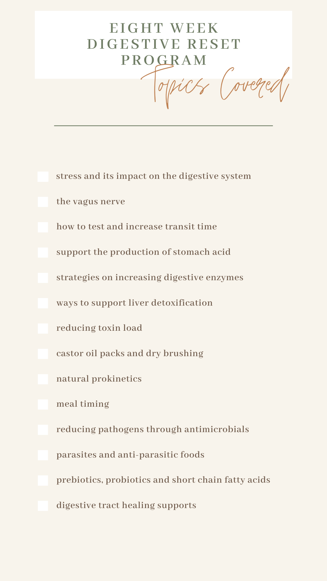 Digestion Reset Program